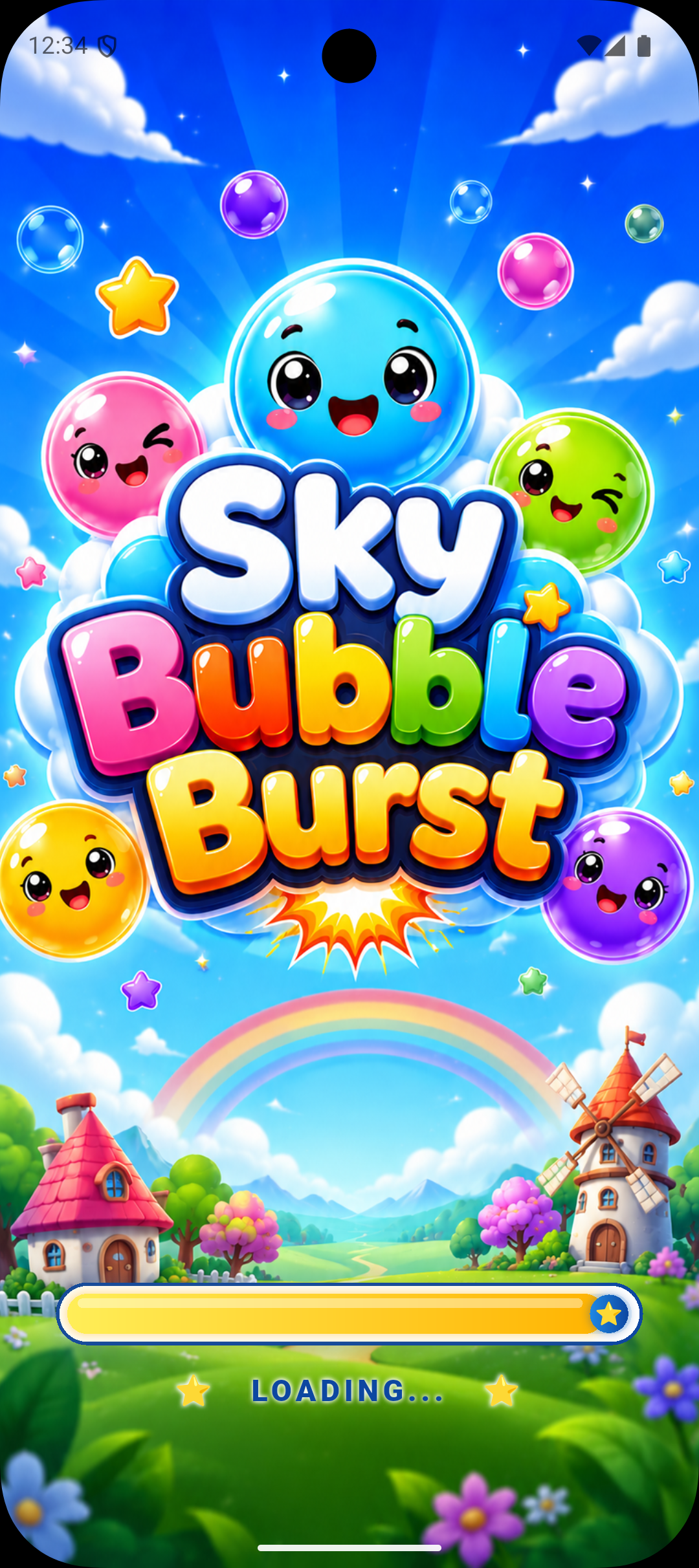 Sky Bubble Burst Game Screenshot
